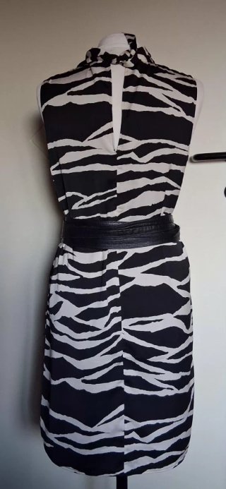 Vestito donna smanicato fantasia zebra
