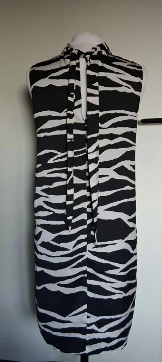 Vestito donna smanicato fantasia zebra