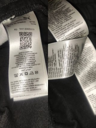 Pantalón S Puma Negro Gris