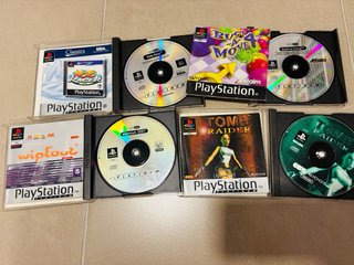 Lote 4 Giochi PS1: Tomb Raider, Wipeout