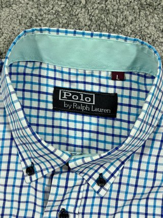 Camisa Polo Ralph Lauren cuadros azul L