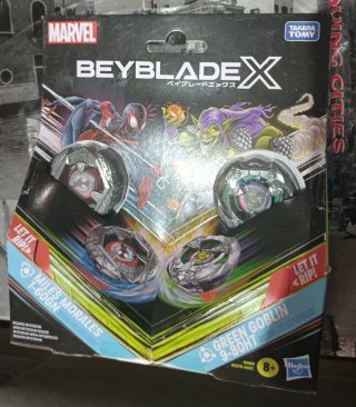 Beyblade X Marvel Miles Morales y Green Goblin