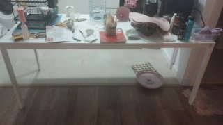 Mesa comedor extensible blanca