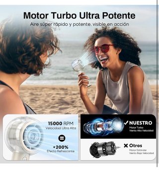Ventilador portátil con pulverizador