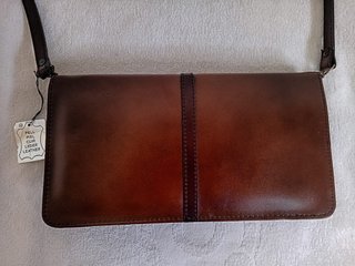 BOLSO BANDOLERA  o MANO CUERO MARRÓN