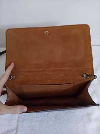 BOLSO BANDOLERA  o MANO CUERO MARRÓN
