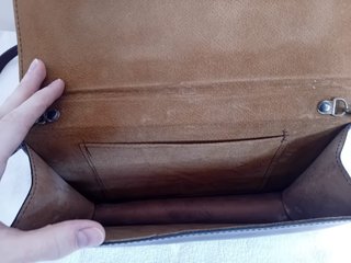 BOLSO BANDOLERA  o MANO CUERO MARRÓN