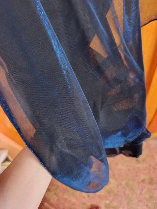 Vestido de fiesta negro y azul