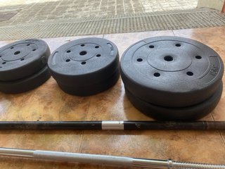 Pack Musculación 95kg Discos + 2 Barras