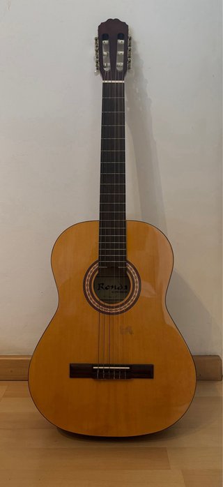 guitarra española con funda
