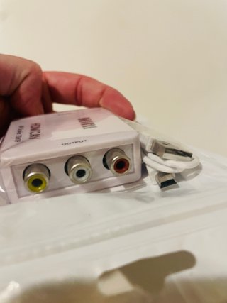 HDMI2AV Conversor HDMI a AV RCA blanco adaptador v