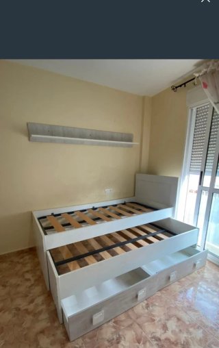 Cama nido blanca con cajones