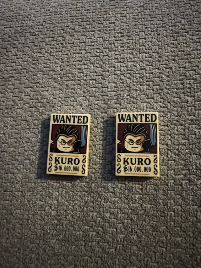 Intercambio cartel se busca one piece lego