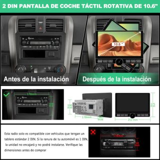 Radio Coche 2DIN Android 13 4GB+64GB