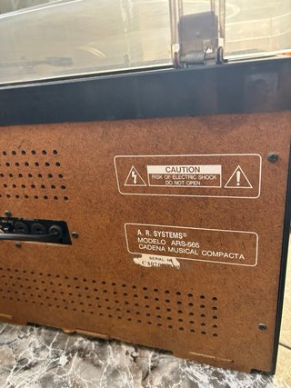 Cadena musical a.r. Systems ars-565 tocadiscos