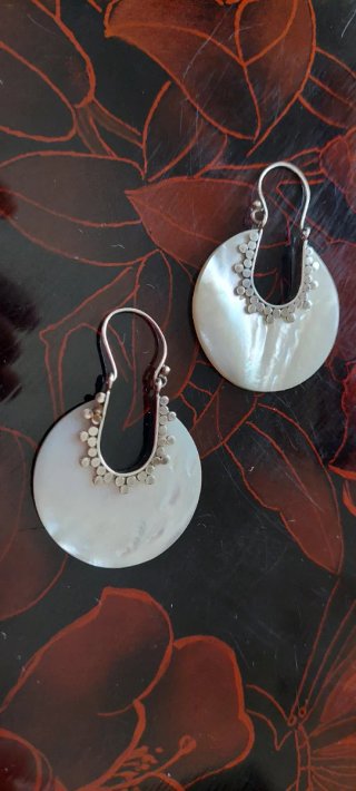 Pendientes Nácar y Plata