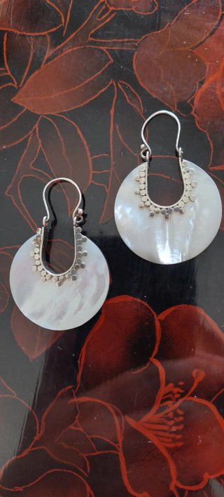 Pendientes Nácar y Plata