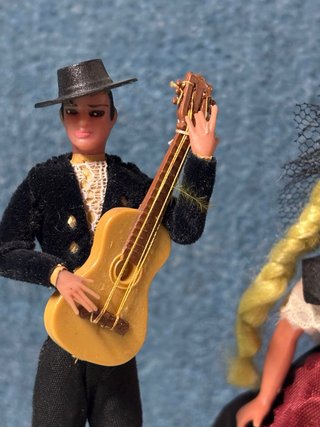 Bambole Vintage Cotfer Svizzera Musica Flamenco