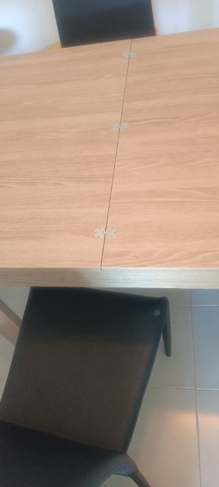 Mesa extensible madera color beige