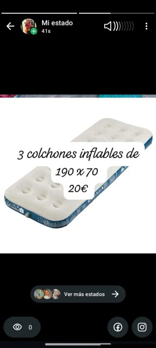 3 Colchones Inflables 190x70cm