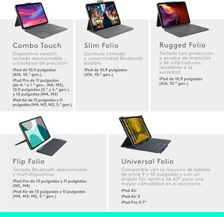 Logitech Combo Touch funda teclado iPad Air