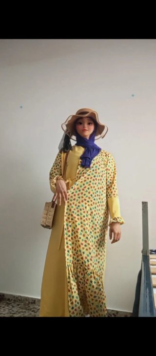 Vestido largo estampado floral talla única