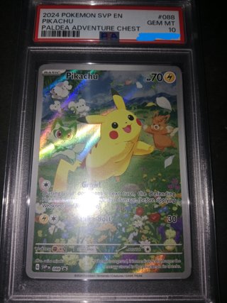 Pikachu 88 PSA 10 Paldea Adventure Chest