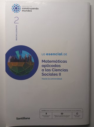 Matemáticas aplicadas a las Ciencias Sociales I...