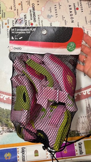 Set Protecciones Patinaje Oxelo Rosa Talla XS