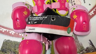 Set Protecciones Patinaje Oxelo Rosa Talla XS