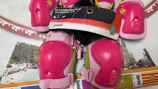 Set Protecciones Patinaje Oxelo Rosa Talla XS