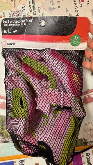 Set Protecciones Patinaje Oxelo Rosa Talla XS