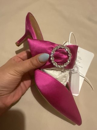 Zapatos LUISAVIAROMA rosa tacón fino pedrería