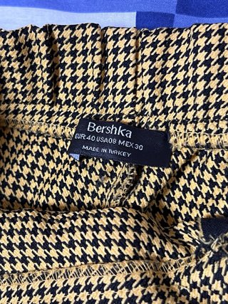 Falda pantalón cuadros Bershka Talla L