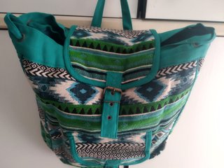 Mochila étnica con tejido JACQUARD
