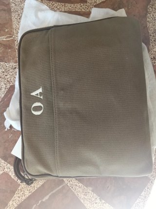 Bolso de mano Zara verde militar