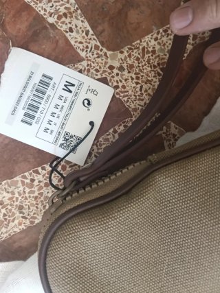 Bolso de mano Zara verde militar