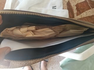 Bolso de mano Zara verde militar