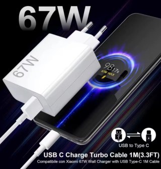 Xiaomi 67W HyperCharge Combo Cargador USB C 1,5m