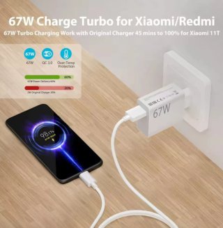 Xiaomi 67W HyperCharge Combo Cargador USB C 1,5m