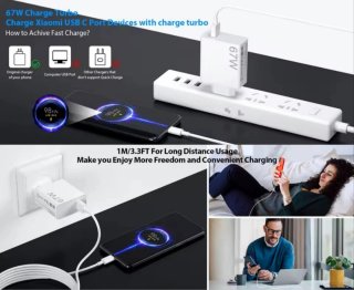 Xiaomi 67W HyperCharge Combo Cargador USB C 1,5m