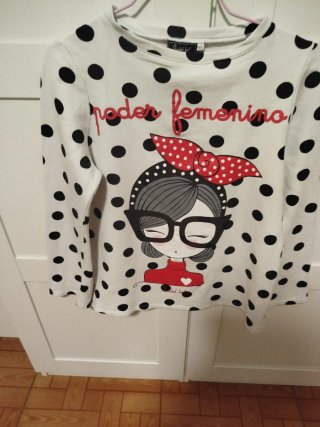 Sudadera Anabel Lee lunares talla XS,