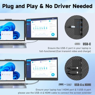 KEFEYA Extensor portátil laptop doble pantalla