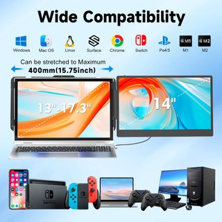 KEFEYA Extensor portátil laptop doble pantalla