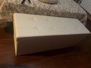 Arcón Puff Blanco Capitoné 100cm