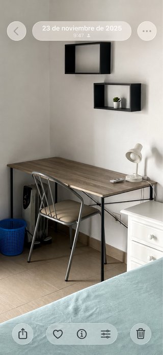 Escritorio madera y metal