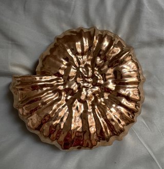 Bolso Clutch Zara Metálico Concha Dorado