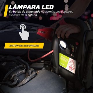MAXTOOLS JS500 arrancador coche linterna USB