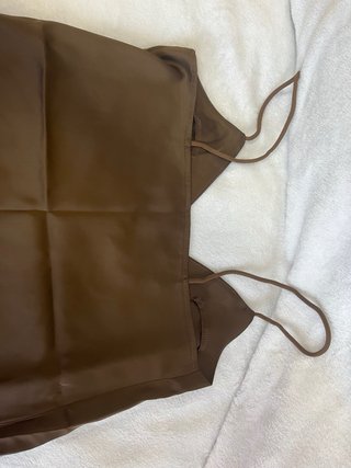 Blusa tirantes asimétrica marrón Shein NUEVA