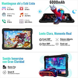 Tablet Android 15 10" Niños con Funda EVA